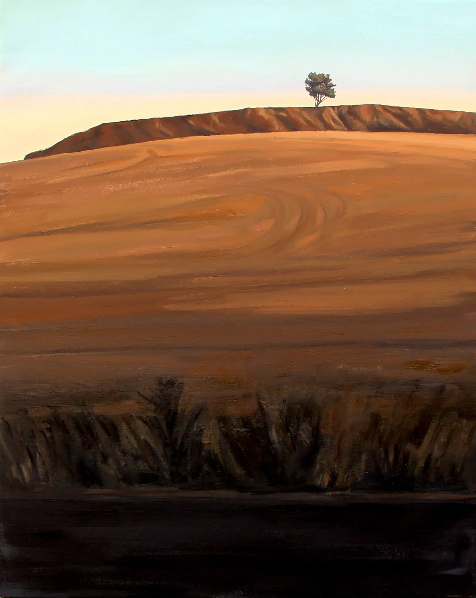 Campo vacío, 2018.
Óleo sobre lienzo, 100 x 81 cm