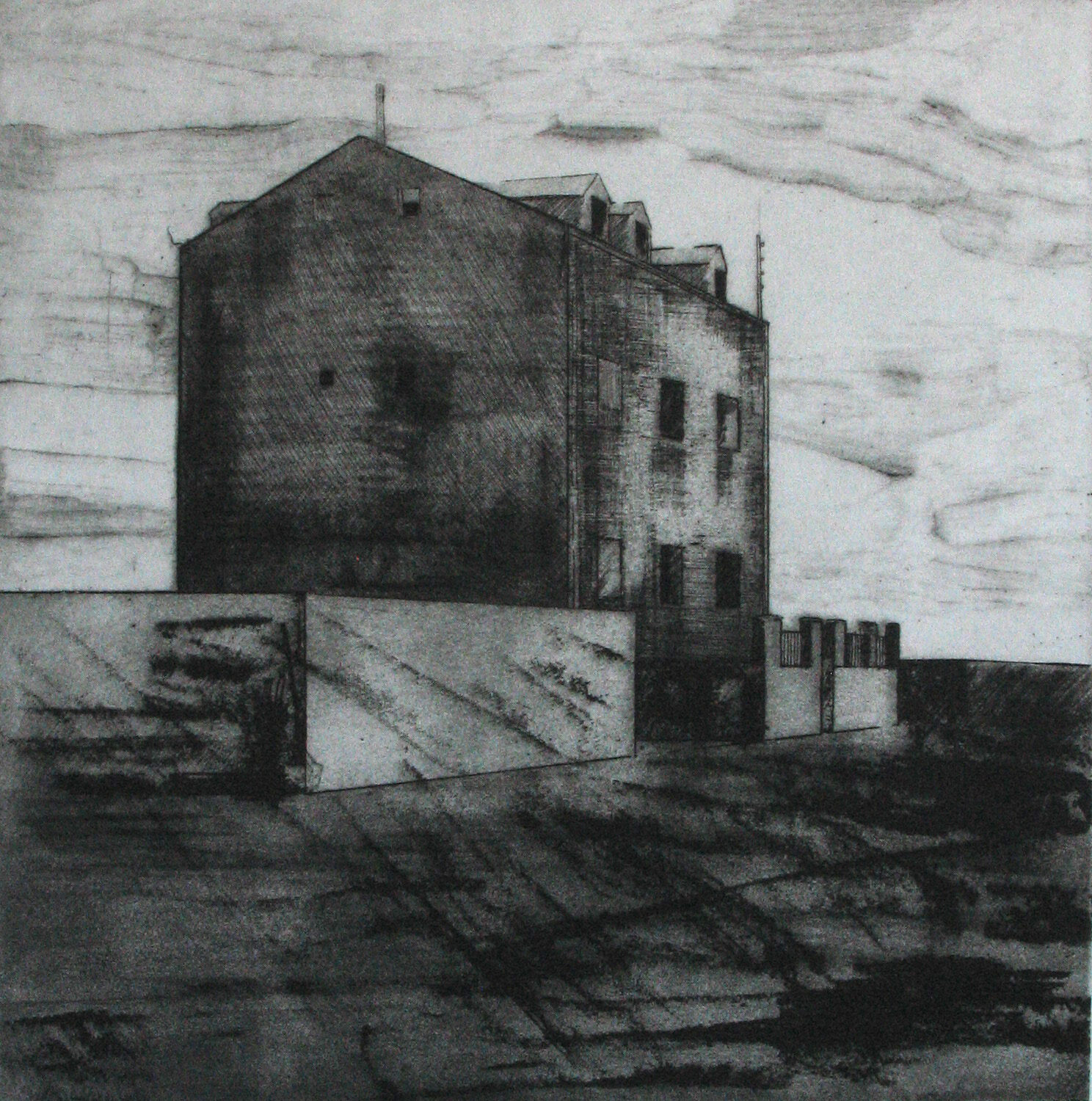 La última.
Aguafuerte sobre latón, 35 x 35 cm