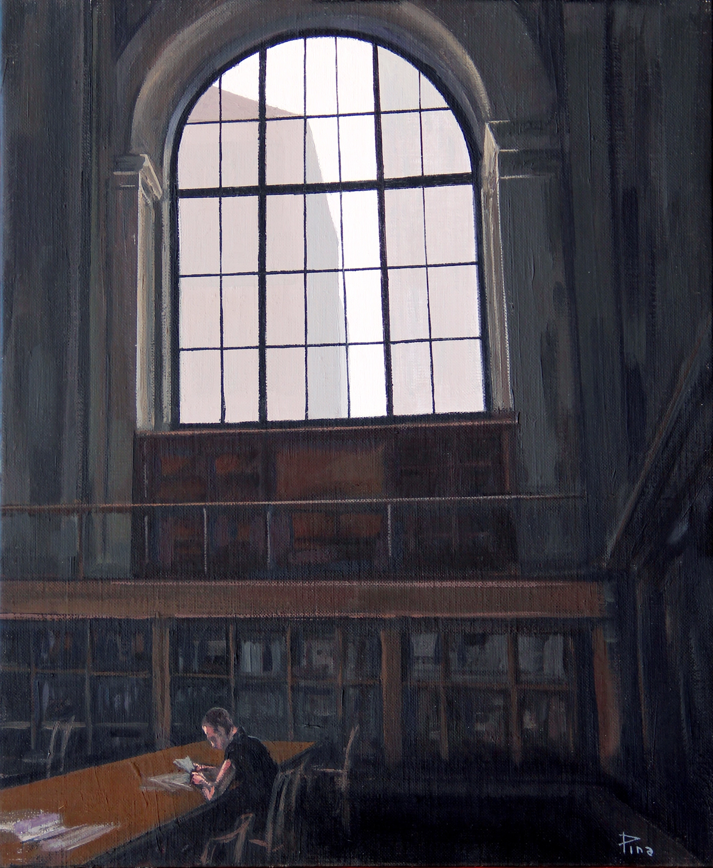 Public Library, 2021.
Óleo sobre lienzo, 
38 x 46cm