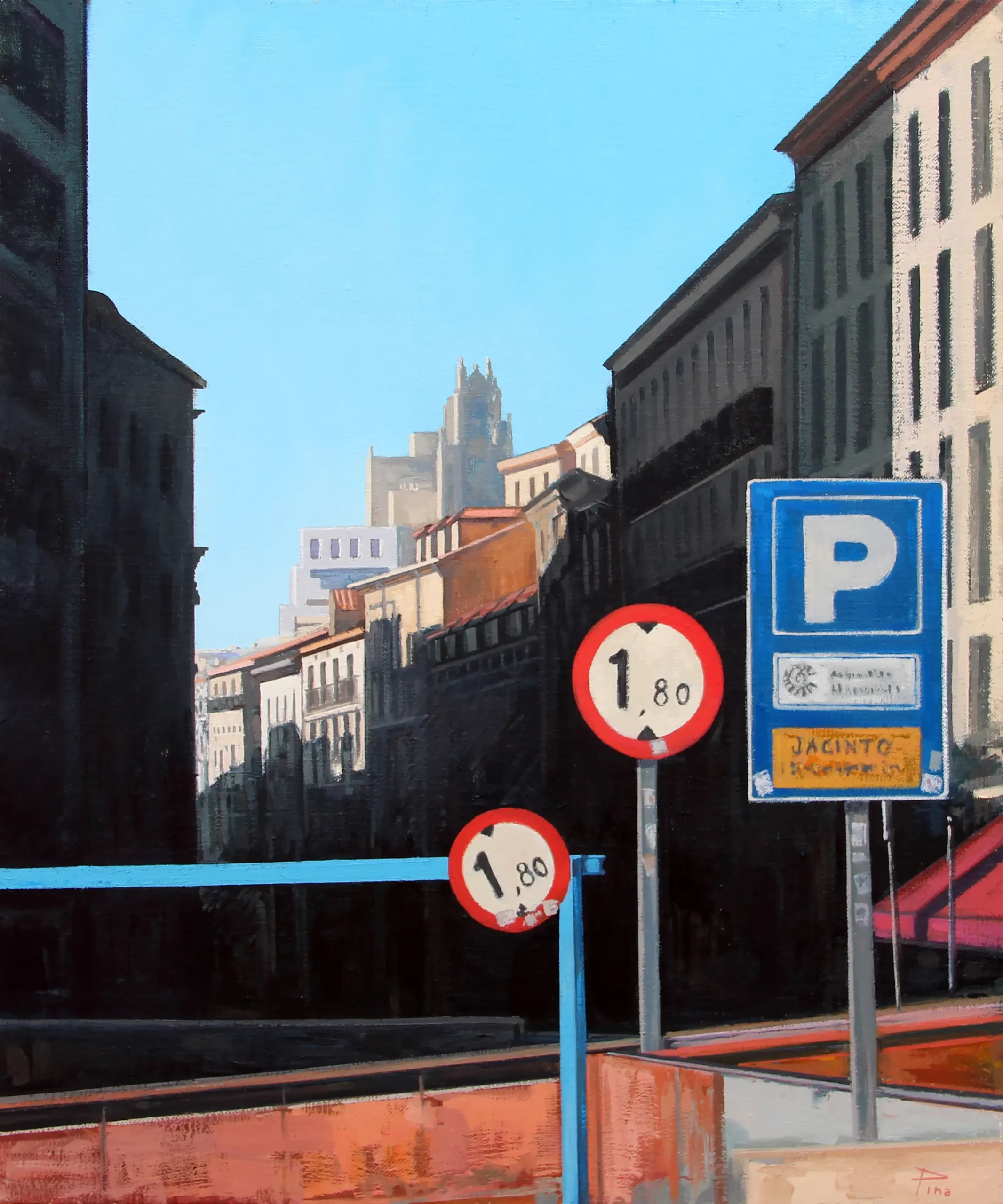 Edificio de Telefónica, 2024.   O/L. 55 x 46 cm
