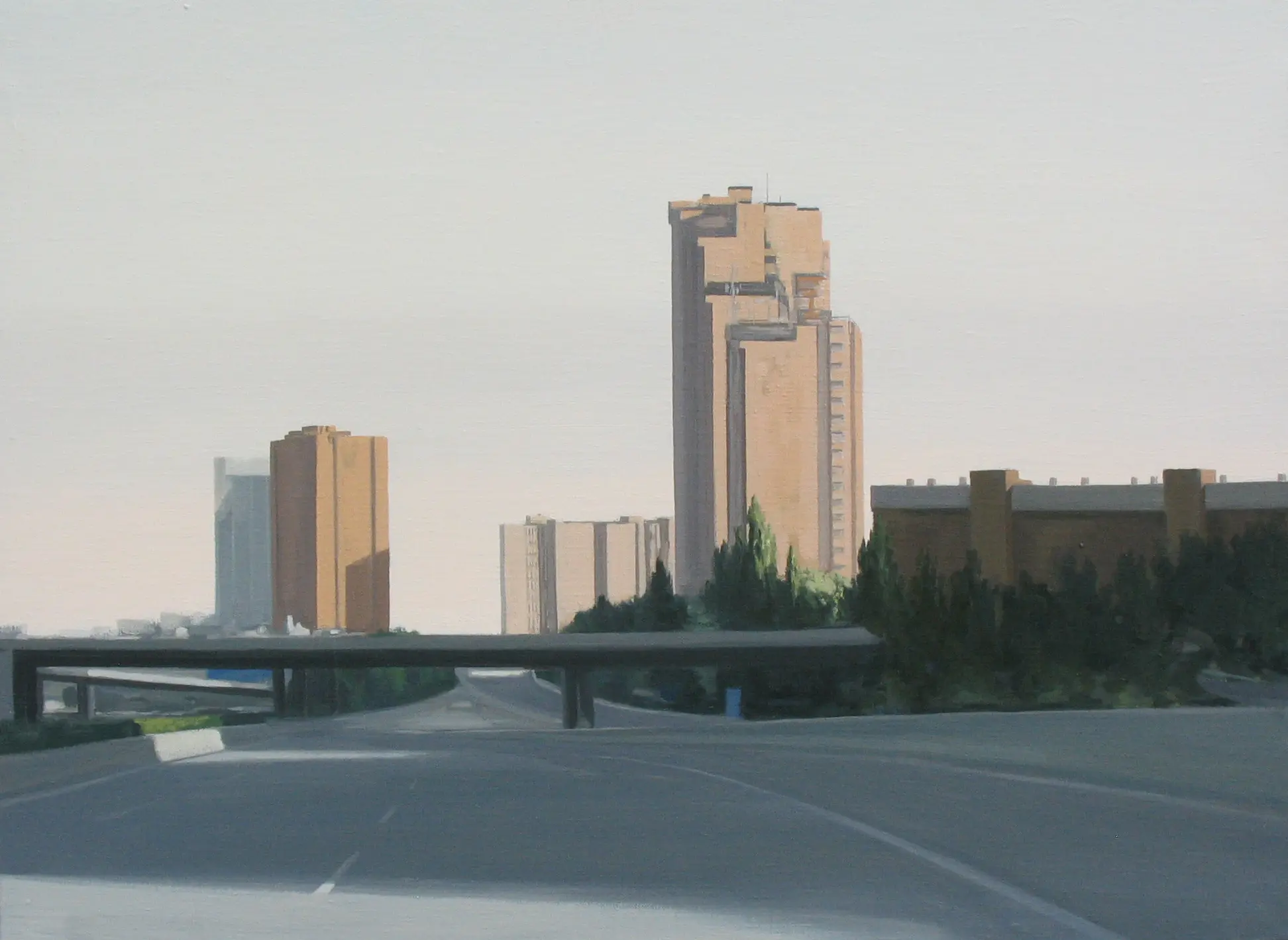 En la ciudad, 2009. Óleo sobre lienzo, 54 x 73 cm