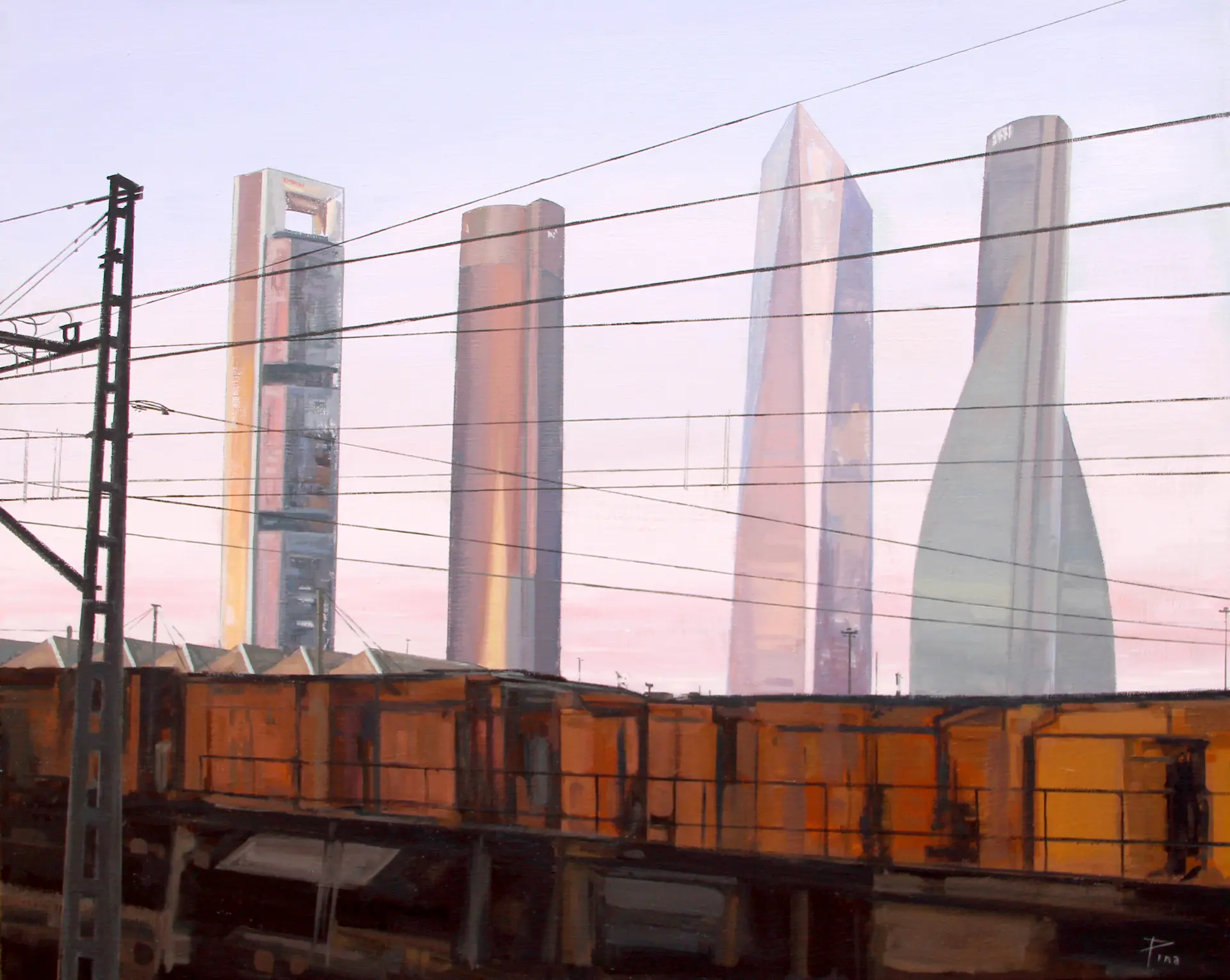 Las torres, 2025.   O/L. 65 x 81 cm
