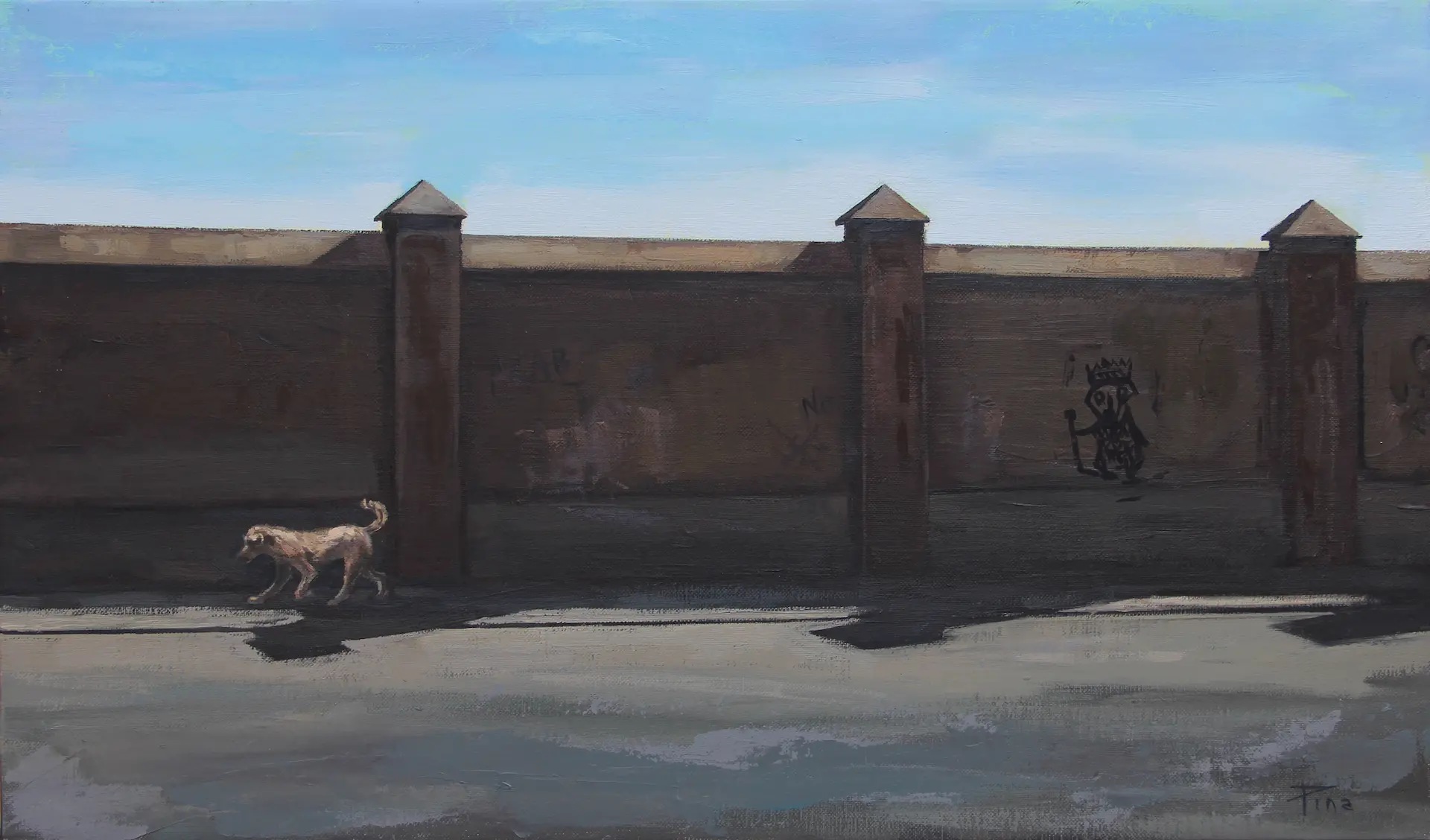 Muro de Chamartín, 2025. O/L. 33 x 55 cm