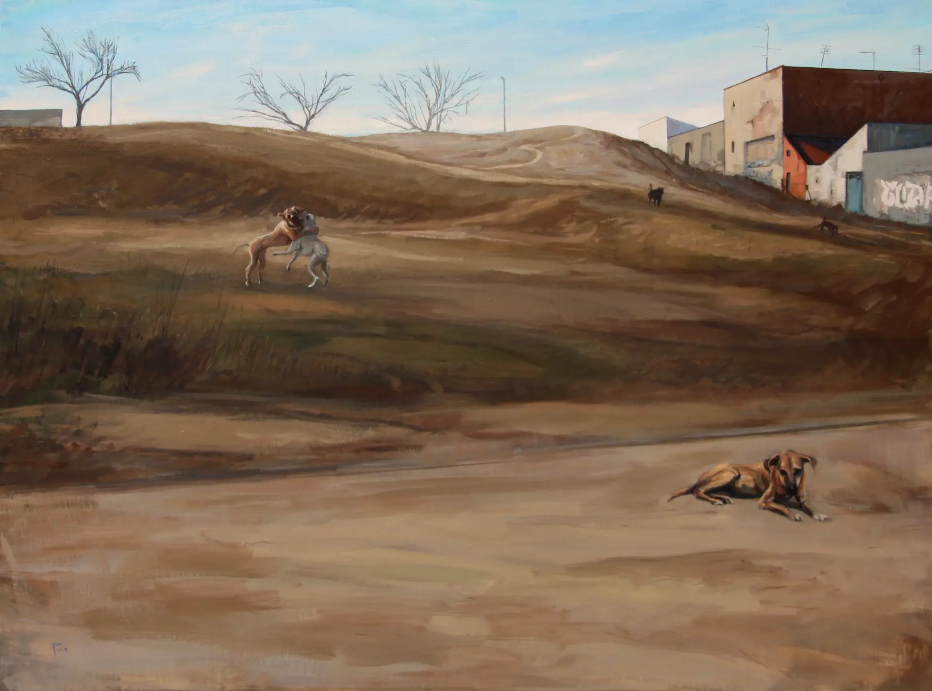 Perros, 2025.   O/L. 97 x 130 cm
