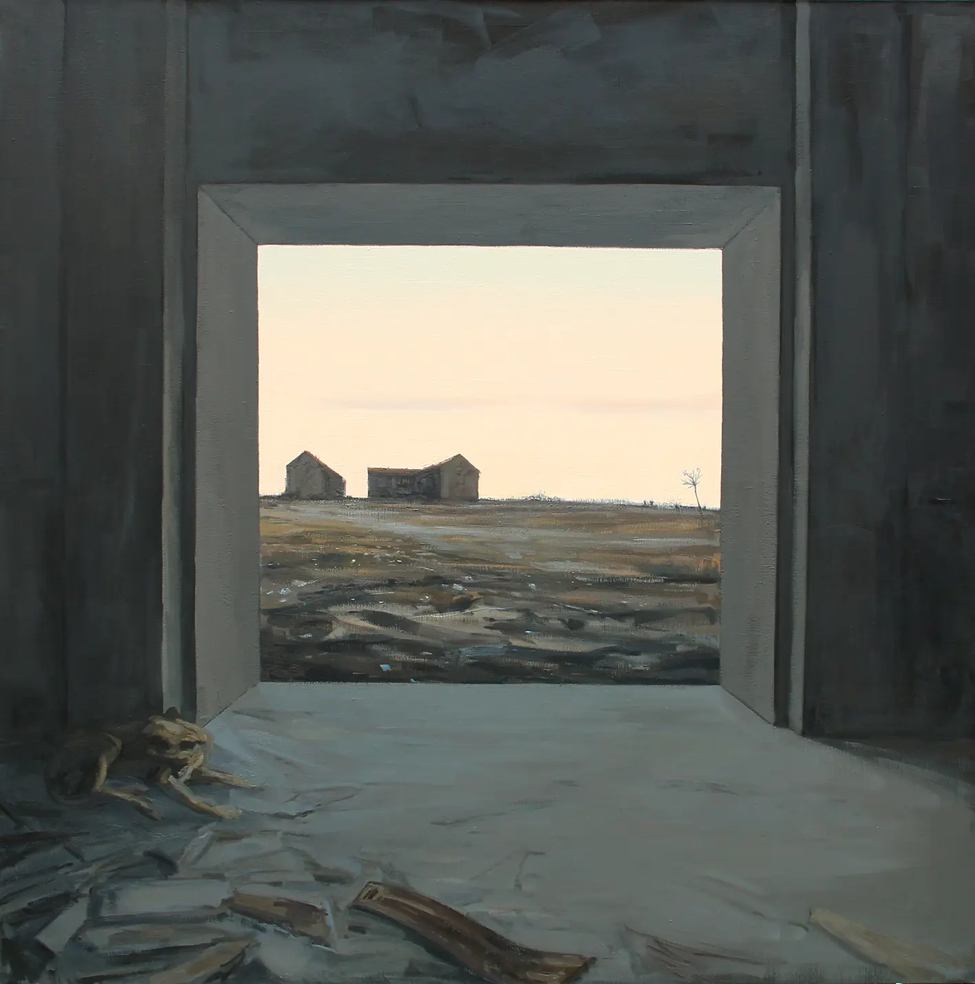 Sonata. Al Este o La Huida, 2015. 
Óleo sobre lienzo, 162 x 162 cm
