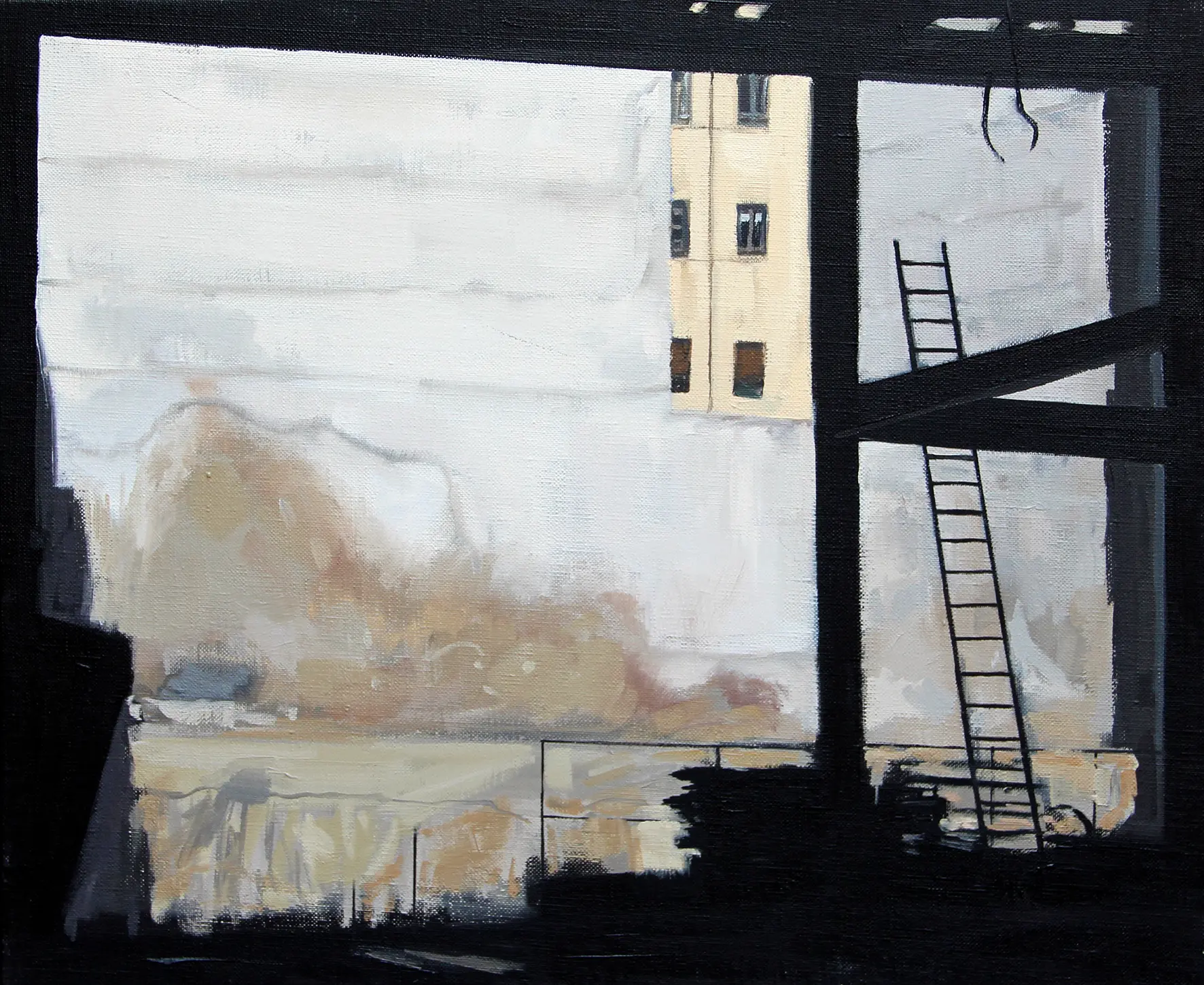 Todo un teatro, 2015.
Óleo sobre lienzo, 38 x 46 cm