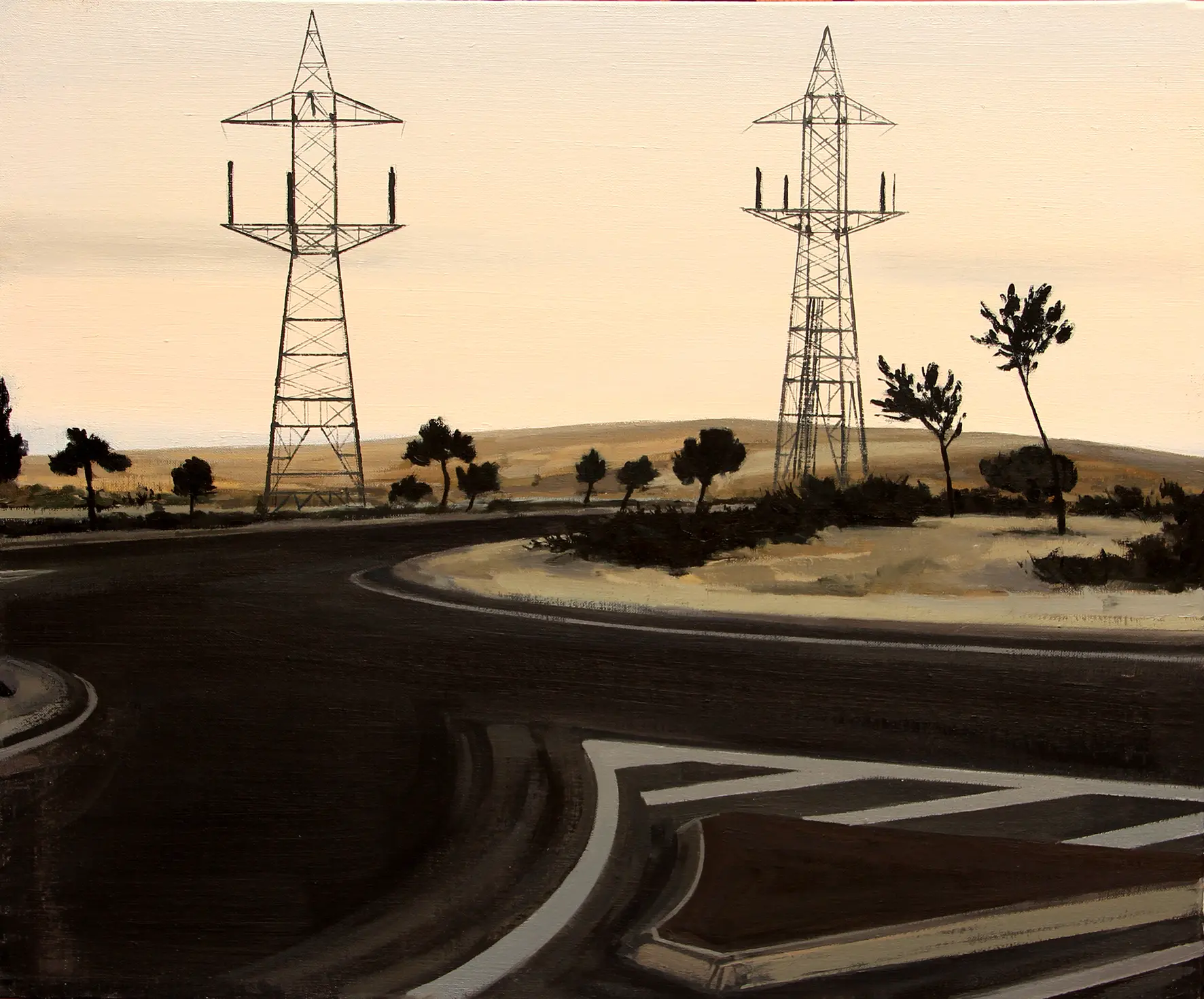 Vigilan, 2015.
Óleo sobre lienzo, 54 x 65 cm